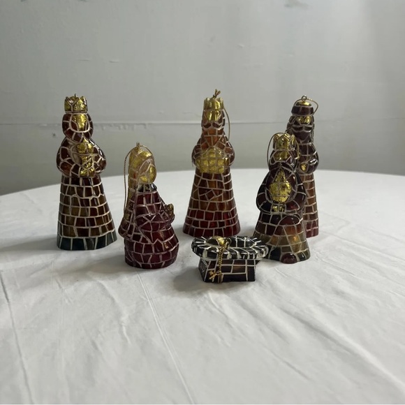 Christmas Mosaic SALE Nativity Holiday
Living 6 Pc Set Ornaments - Picture 1 of 3